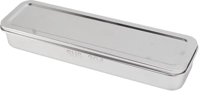 Bestekbak Roestvrijstalen Bestekbak, Roestvrijstalen Bestekbakhouder Keuken Eetstokje Lepel Vork Opbergdoos met Deksel Afdruiprek (SILVER)
