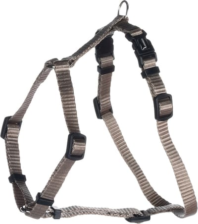 Flamingo Ziggi H-harnas - Harnas Honden - H-harnas Ziggi Greige Xs 25-40cm 10mm - 1st - 138096 - 1st