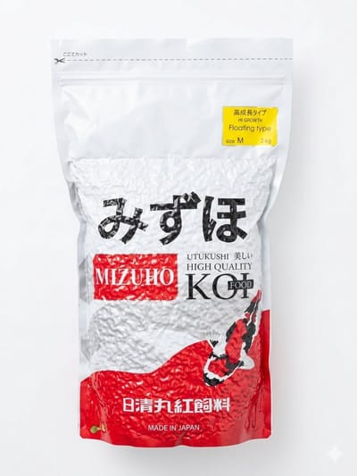 Mizuho koi visvoer 2 kg Drijvend M size - visvoer - vissenvoer - vijvervoer - kleurvoer - korrels - voer - drijvend - koikarper - goudvis - 2000 gram
