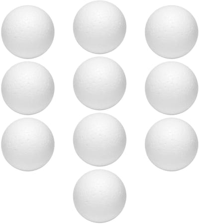 Piepschuim vormen - bal - 10x - D8 cm - styropor hobby / DIY vorm - basis knutselfiguren