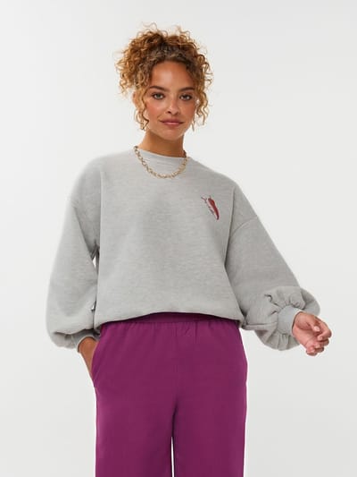Ydence Sweater Just Chillin Truien & vesten Dames - Sweater - Hoodie - Vest- Grijs - Maat XL