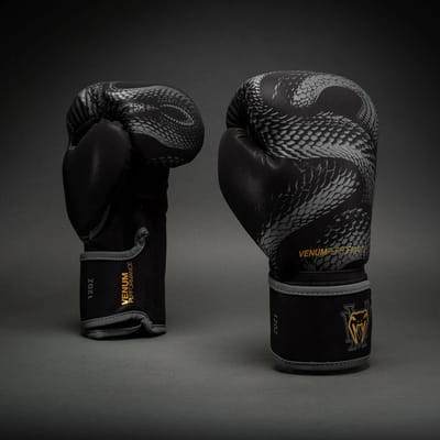 Venum Matupa Bokshandschoenen Zwart/Grijs/Goud – PU - 12oz– voor Boksen, Kickboksen en Muay Thai