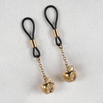 Sylvie Monthulé | Gold Nipple Clamp and Nipple Jewelry | Crunched Apples