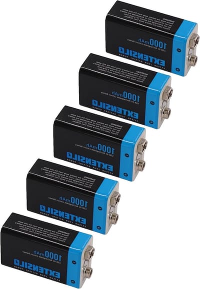 9V Blokaccu - Vervangende Batterij - Alarmsystemen - Direct Klaar Voor Gebruik - 1 Ah - Zwart