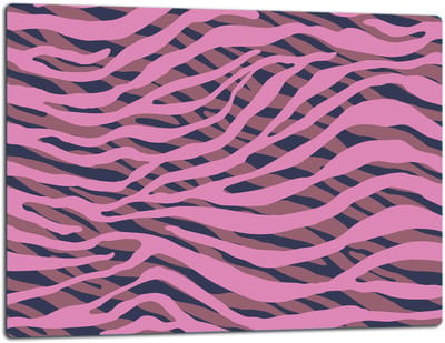 TMK ArtDeko - Snijplank - Glazen Beschermplaat - 52cm x 40cm - Modieuze Zebra