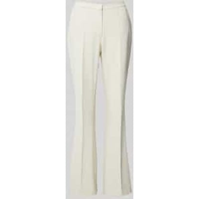 Flared stoffen broek met siernaden en viscoe, model 'DORO'