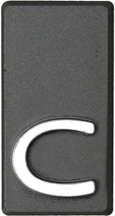 Domino® Deurnummer Letter Zelfklevend INV - "C" - Grafiet - Woonhuisnummer Hotelkamernummer 40x47mm - Huisnummer Brievenbus Adresnummer Stickers - Huisnummerplaatje - Deur en Kamernummer - Lockernummer