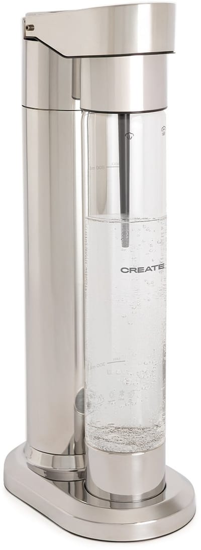CREATE - Machine voor bruiswater 1L - Chroom - Fles 1L + Dubbele fles (500ml + 350ml) - SODA MAKER STUDIO