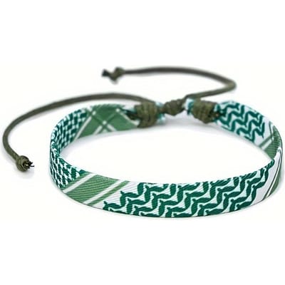Mode Crossover Bedrukt Stof Armband Etnische Stijl Handgeweven Armband Set Eenvoudige Hennep Armband voor Zowel Mannen als Vrouwen