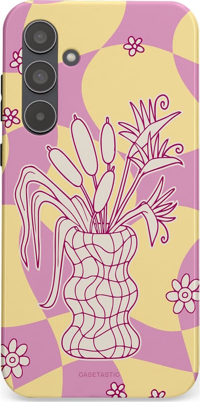 Casetastic Hoesje Geschikt voor Samsung A55 - Stijlvolle Beschermende Duo-layer Case - Bosje vol roze
