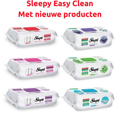 VOORDEELVERPAKKING -6 x 100 Sleepy Doekje Easy Clean 6 Packs of 6 x 100 (600 Pieces) - Met nieuwe producten
