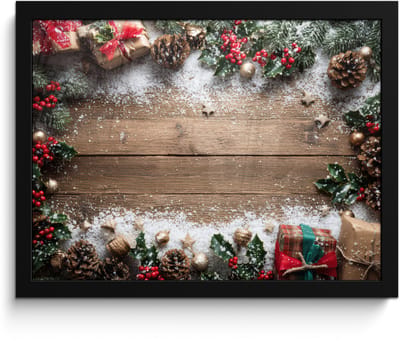 Poster in lijst - Fotolijst 40x30 cm - Posters - Kerstdecoratie - Geschenken - Hout - Veelkleurig - Posterlijst zwart - Decoratie - Wanddecoratie woonkamer - Muurdecoratie slaapkamer - Kerstversiering - Kerstdecoratie voor binnen - Kerstmis