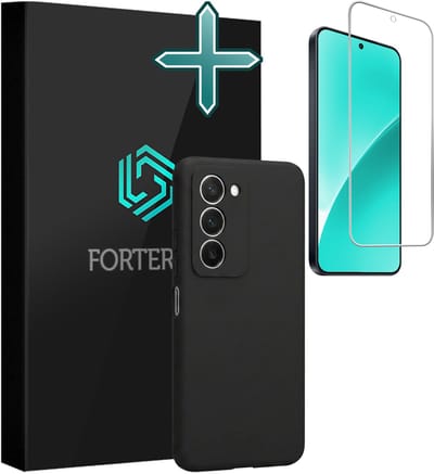 Hoesje Met Screenprotector - Geschikt voor Xiaomi 15 - Sterk & Shockproof - Telefoon Hoes - Back Cover - Siliconen Case - Zwart
