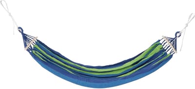 Canvas Hangmat - Buiten Hangmat Dubbel - Ontspannen in de tuin - Snel drogend materiaal - 215x155cm - Blauw