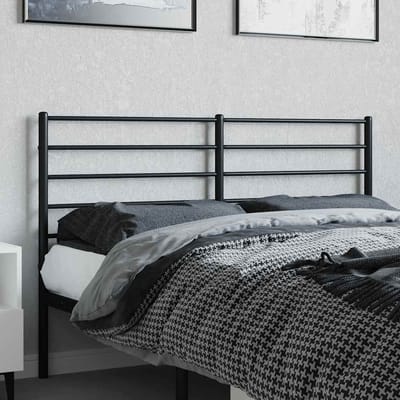 vidaXL - Vervangend - hoofdbord - metaal - zwart - 120 - cm