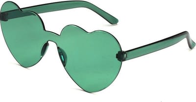 Festival Zonnebril / Bril Hart - Groen | Kunststof / Plastic | Fashion Favorite