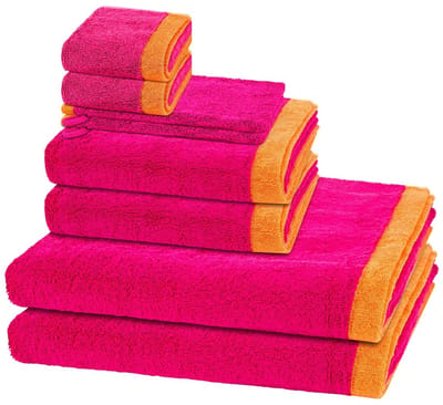 Cawö Sonstiges 2 X washandjes 2 X gasten- 2 X douche- 2 X handdoek - in set 8 pack Lifestyle Splash