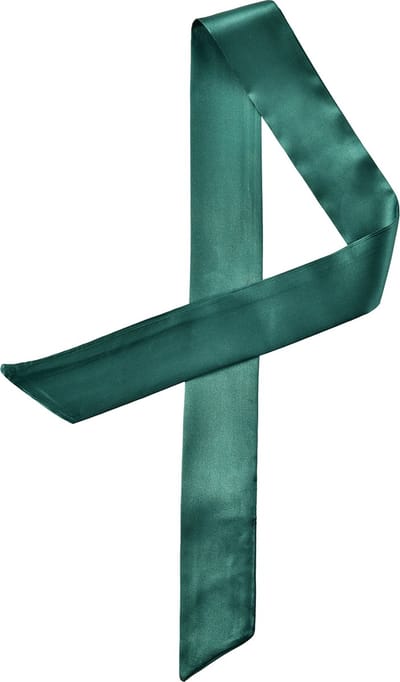 Emilie Scarves - sjaal - satijn - haarsjaal - lint handtas - donkergroen