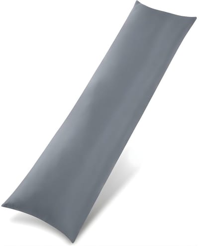 KAD® Kniekussen - Luxe Kniekussen - Beenkussen voor Slapen - Optimaal Comfort voor Knie & Heup - Grijs - 145cm x 40cm x 1cm