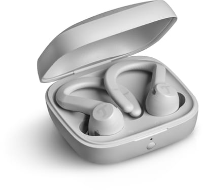 Teufel AIRY Sports TWS 2 - Draadloze Bluetooth in-ear sportkoptelefoon - Actieve ruisonderdrukking, batterijduur tot 58 uur (zonder ANC), snellaadfunctie, aanraakbediening, handsfreefunctie - Moon Gray