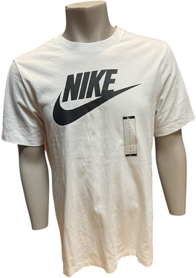 NIKE T-SHIRT WIT/ZWART- MAAT L