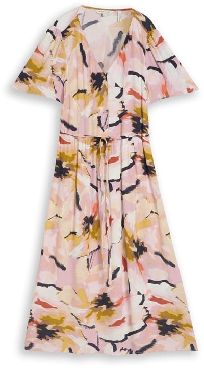 Tom Tailor - Midi-jurk met patroon - Maat 44 - big abstract flower print