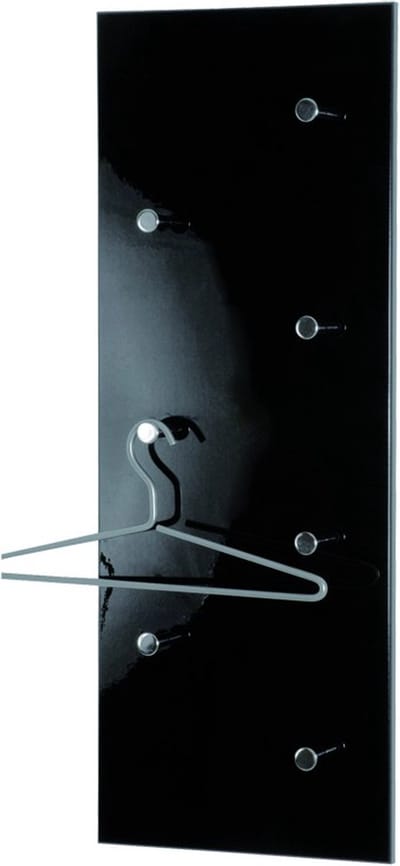 Wandkapstok – Zwart MDF – Keerbaar met edelstalen haken – 80x6x30 cm – Elegant en veelzijdig