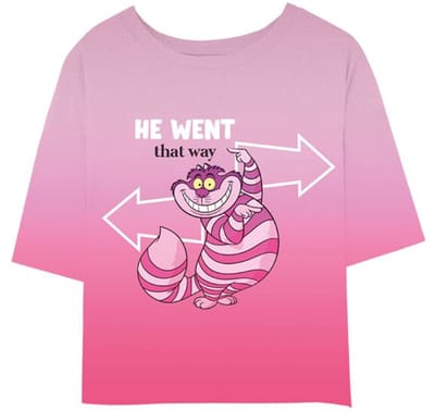 Alice in Wonderland - Disney T-shirt - We Went That Way - S tot XXL - voor Vrouwen - meerkleurig
