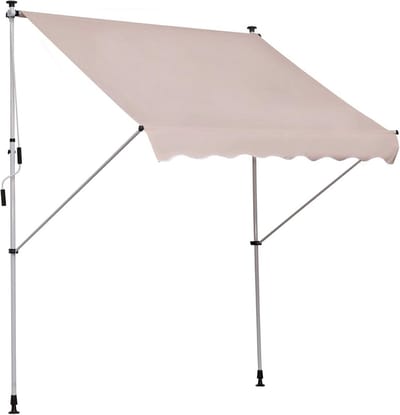 Intrekbare Luifel - Buiten Zonneblinde - Balkon Beschutting - Handmatig Bedienbaar - 200x150 cm - Beige