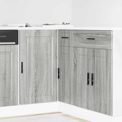 vidaXL - Onderkast - Porto - bewerkt - hout - grijs - sonoma - eiken