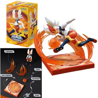 BLOKEES Originele POKEMON Snorlax Lucario Scyther Cinderace Charizard Klassiek Speciale Effecten Accessoires Actiefiguur Speelgoed Cadeau