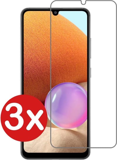 Screenprotector - 3 Stuks - Geschikt voor Samsung Galaxy A32 5G - Extra Sterk - Beschermglas - Gehard Glas - Tempered Glass - Screen Protector