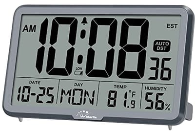 Digitale Wandklok met Thermometer en Hygrometer - Groot Display Wandklok met Kalenderfunctie voor Thuis en Kantoor