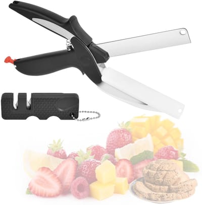 Solidchoice - Dailygoody - Keukenschaar - Multifunctionele Voedselschaar - Ergonomisch Handvat - Groentesnijder - Fruitsnijder - Geschikt voor Keuken - Silic...
