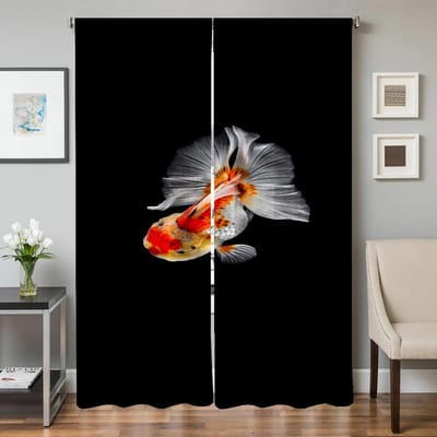 Interieur Gordijnen voor Woonkamer 2 Stuks Verduisterende Gordijnen Deurgordijn Goudvis Scheidingswand Slaapkamer Decoratie W50xH70cmx2pcs-CL gray