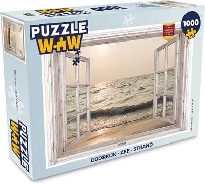 Puzzel Doorkijk - Zee - Strand - Legpuzzel - Puzzel 1000 stukjes volwassenen
