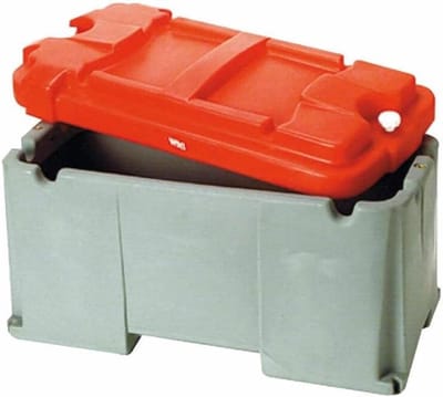 Batterij Opslagdoos - Accu Container - Accu Bescherming - Compleet met Deksel - 120-220A Accu - Zwart
