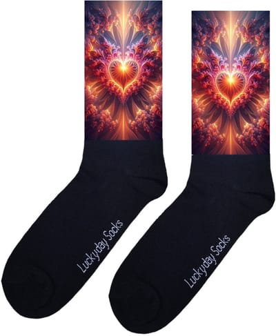 Hartjes - Opkikker - Verjaardag cadeau - Grappige sokken - Leuke sokken - Hem haar sokken - Vrolijke sokken - Valentijn Cadeau - Valentijn sokken - Liefde - Kerst sokken - Vaderdag - Moederdag - Socks maken Happy - 37-44