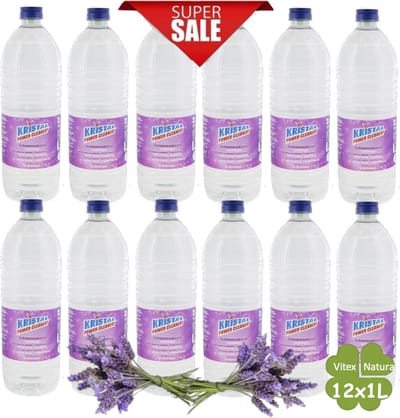 Lavendel Azijn 12x1L Bio schoonmaakmiddelen pakket. Milieu vriendelijk, duurzaam, spaarzaam.