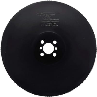 Metalen Cirkelzaagblad - HSS-E Zaagblad - Roestvrij Staal Bewerken - Kobalt Versterkt - 275 x 25 x 40 mm - Zwart