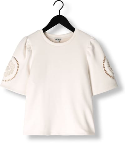 Object Objdorina S/s Re Top E Ss Fair 25 Tops & T-shirts Dames - Shirt - Gebroken wit - Maat XS