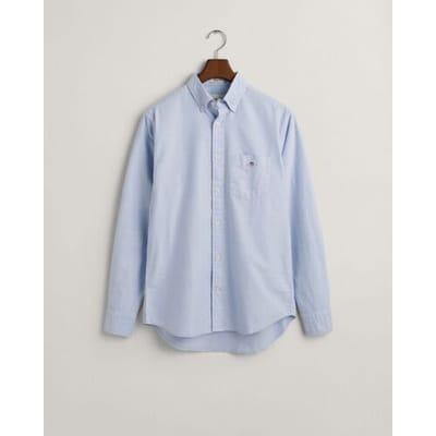 Gant Overhemd Uni Oxford Button Down Licht Blauw / male