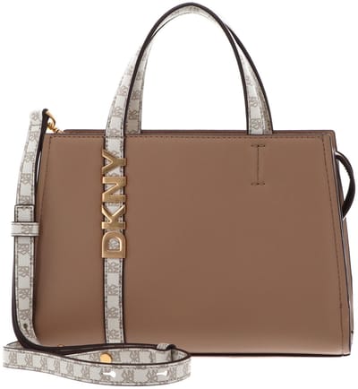 DKNY handtas schoudertas Avril Satchel Cappucino Lichtbruin
