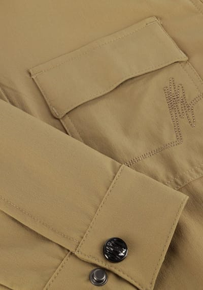 Malelions Ripstop Zip Overshirt Overhemden Jongens - Zand - Maat 164