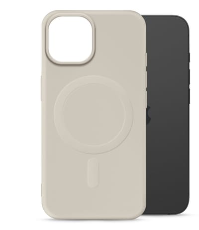 My Style Hoesje geschikt voor Apple iPhone 13 MagSafe Telefoonhoesje Flexibel TPU | My Style Protective Flex Backcover | Geschikt voor MagSafe | Geschikt voor Draadloos Opladen met Magnetische Ring | Geschikt voor MagSafe Case - Antique White | Wit