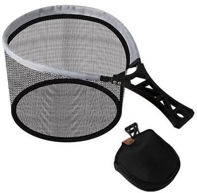 Dailygoods - Opvouwbaar Visnet met Hol Handvat en Opbergtas - Voor Vissers