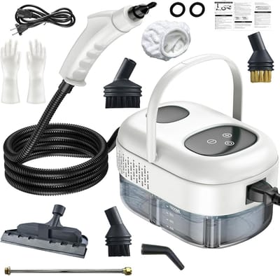 Hand Stoomreiniger - Draagbaar Apparaat - Hygiënisch Huis - 1 Liter Tank - 2500 Watt - Wit