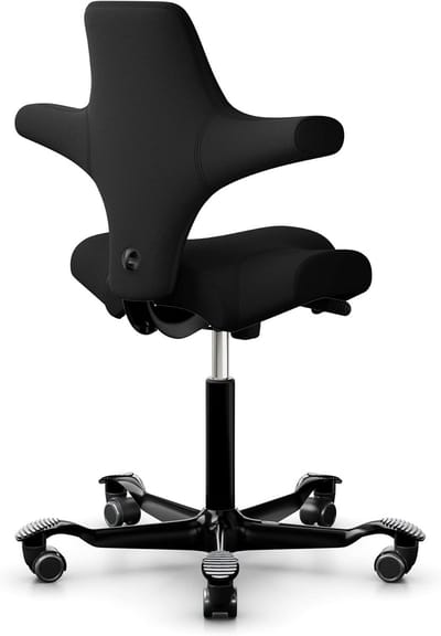 Bureaustoel Ergonomisch 47–65,5 cm Zithoogte – 75,5 x 68,5 x 26,5 cm – Xtreme EXR009 Stof Zwart – Verstelbare Rugleuning & Zitdiepte – Zachte Wielen voor Harde Vloeren – Abkantoor