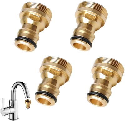 Dailygoods - Messing Kraanaansluitstukken Set van 4