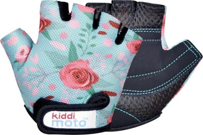 Kiddimoto Handschoenen - Kinderen - Floral - Bloemen - Blauw -Roze